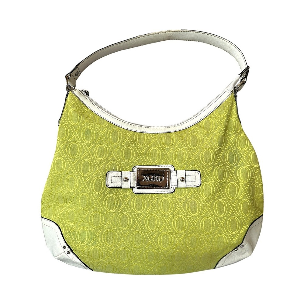 XOXO Monogram Hobo Bag OS Green White Y2K Aesthetic Shoulder Purse
